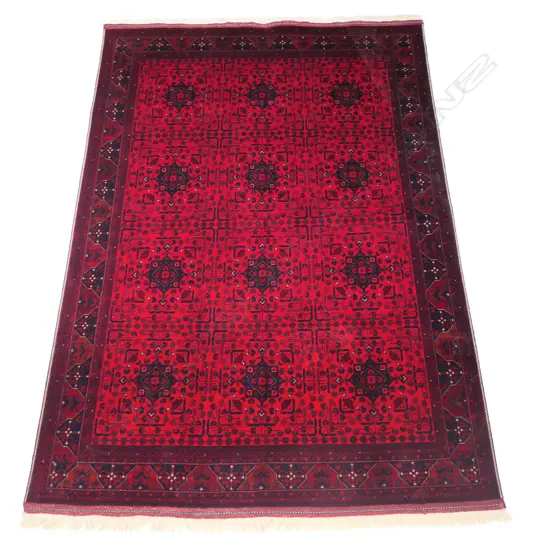 A fine hand-knotted Afghan Belgiq wool carpet,