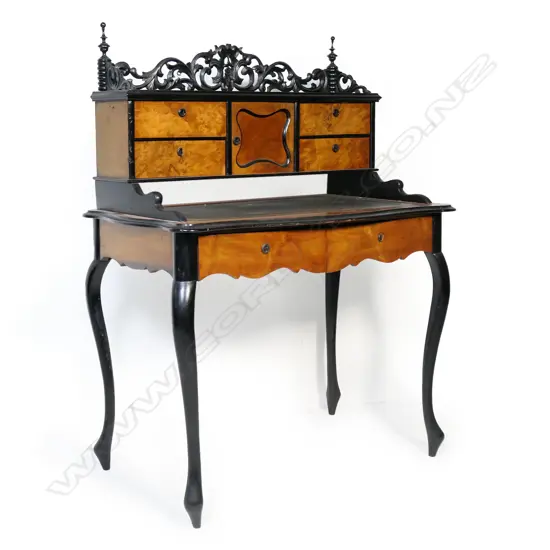 A Victorian walnut bonheur du jour,