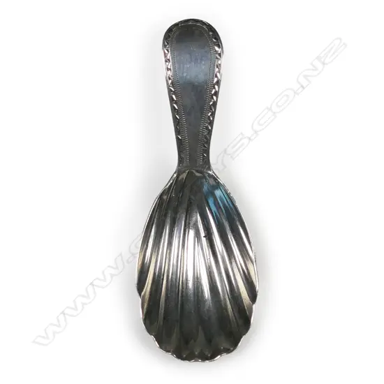 George III silver caddy spoon,