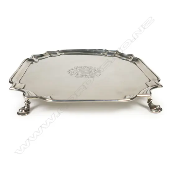 A good early George II silver salver,