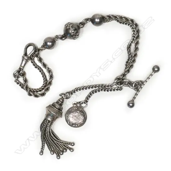 A late 19thC fancy silver ladies Albertina,