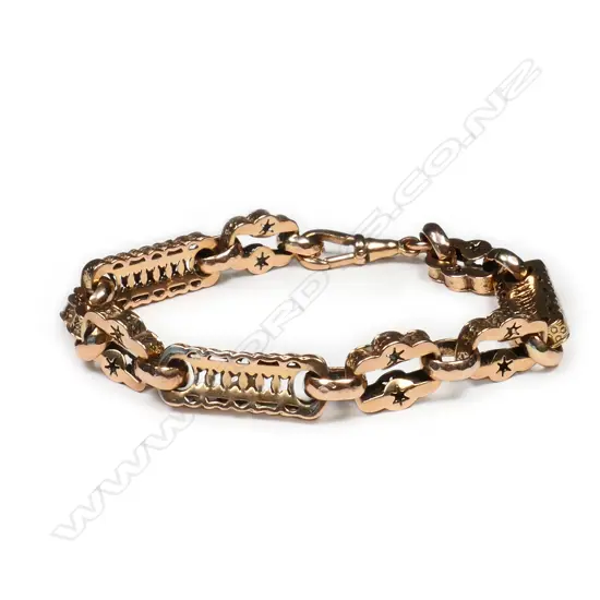 A 9ct rose gold bracelet,