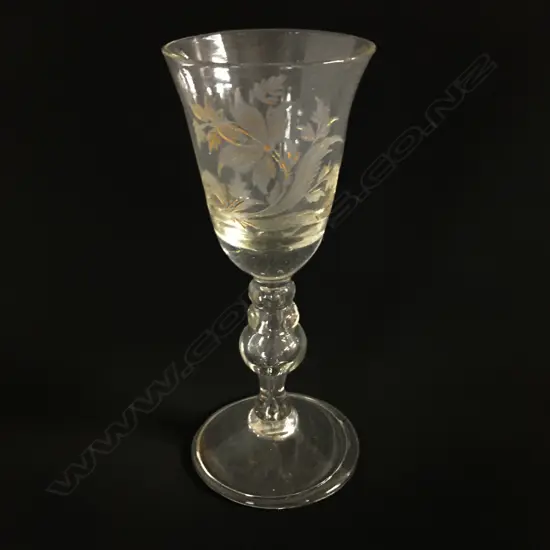 A George III wine glass,