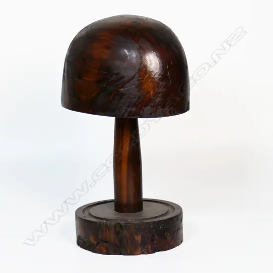 Vintage wooden hat block, H.320mm
