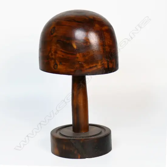 Vintage wooden hat block, H.330mm