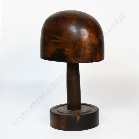 Vintage wooden hat block, H.330mm