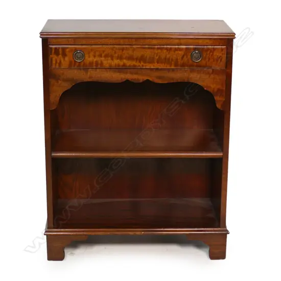 Edwardian mahogany small bookshelf with single drawer, 610 x  290 x 770mm