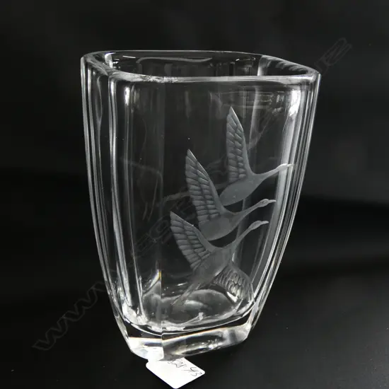 An Orrefors crystal vase designed by Sven Palmqvist