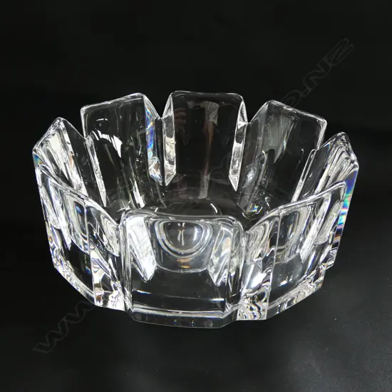 A Orrefors crystal 'Corona' bowl by Lars Hellsten