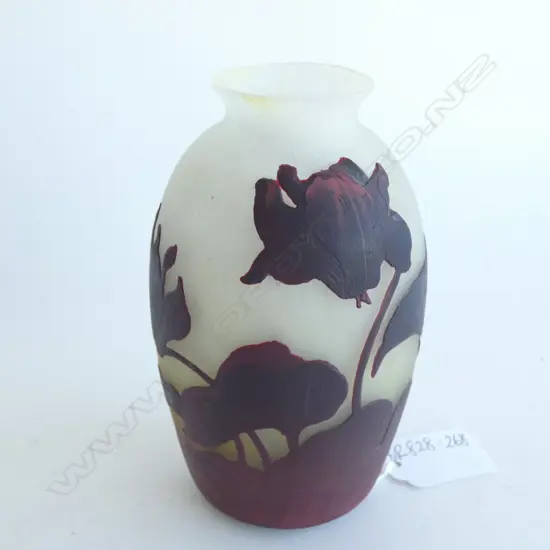 A small cameo glass vase
