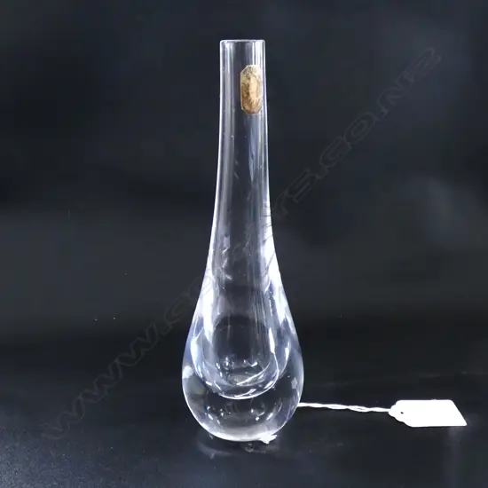 A Whitefriars clear glass bud vase