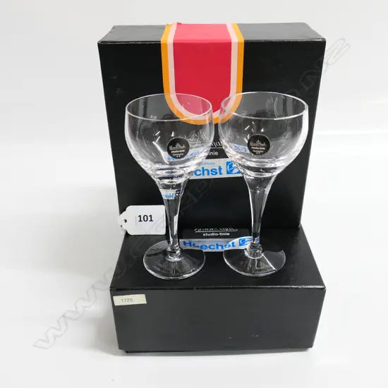 VINTAGE ROSENTHAL Studio-line SET 6 liqueur glasses. Packed in prs in 3 original boxes. H.115mm