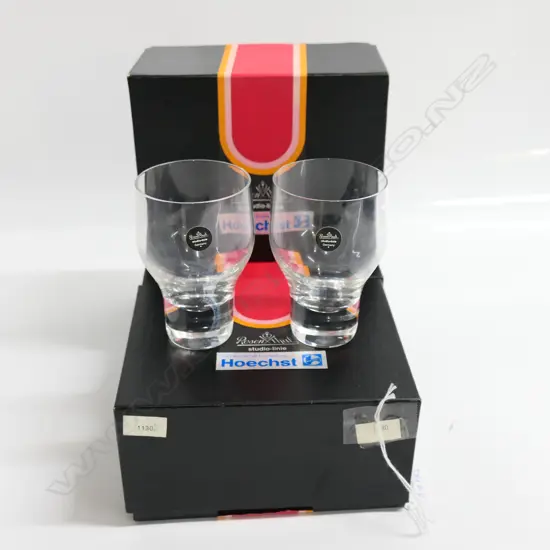 VINTAGE ROSENTHAL Studio-line SET 6 small water glasses. Packed in prs in 3 original boxes. H.90mm