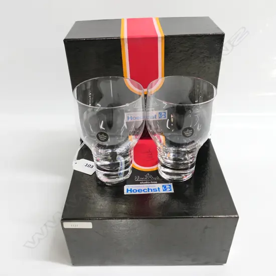 VINTAGE ROSENTHAL Studio-line SET 6 water glasses. Packed in prs in 3 original boxes. H.120mm