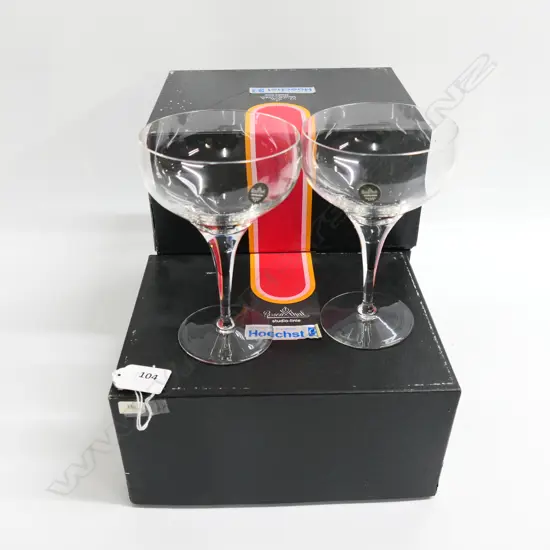 VINTAGE ROSENTHAL Studio-line SET 6 champagne glasses. Packed in prs in 3 original boxes. H.150mm