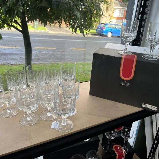 SET 15 (6 in original boxes) ROSENTHAL wine glasses, H.137mm, Dia.70mm + 6 slightly smaller