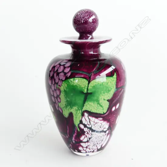 PETER RAOS SCENT BOTTLE, SIGNED AND DATED 2002, H.140mm (some damage to stopper)