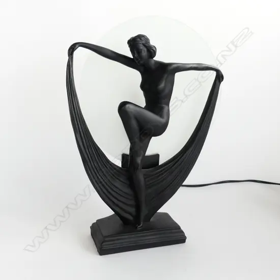 ART DECO STYLE TABLE LAMP, H.390mm