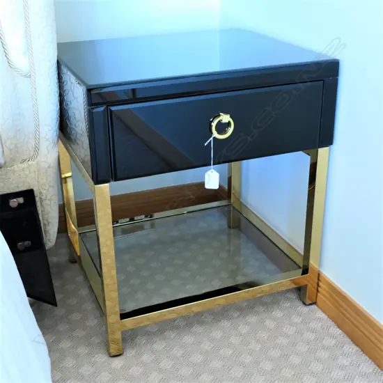 A pair modern bedside cabinets