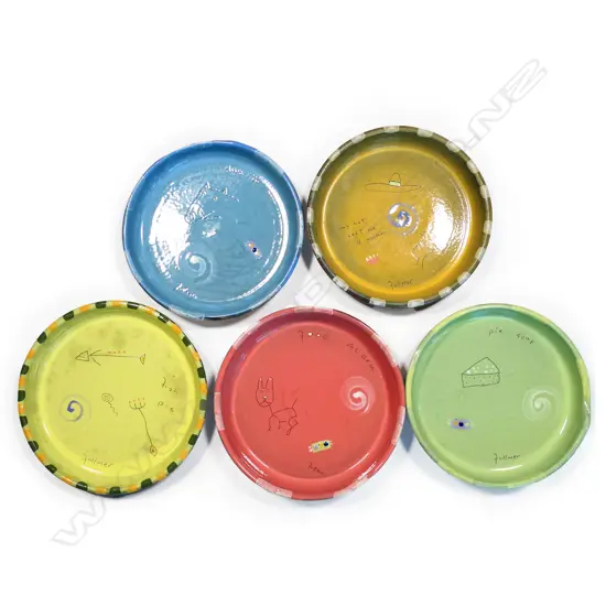 Five Steve Fullmer flan dishes,