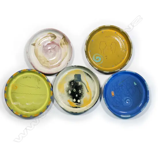 Five Steve Fullmer high sided plates,