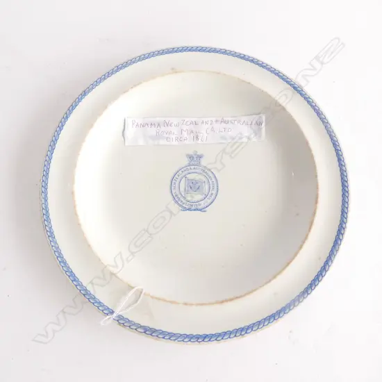 PANAMA NEW ZEALAND &amp; AUST. ROYAL MAIL CO. PLATE - C1861 - DIA 240MM