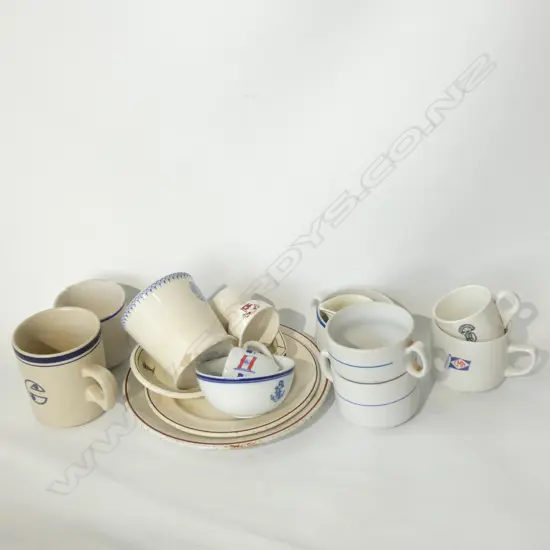 BOX OLD SHIPPING CHINA: 16 PCES mainly cups &amp; plates