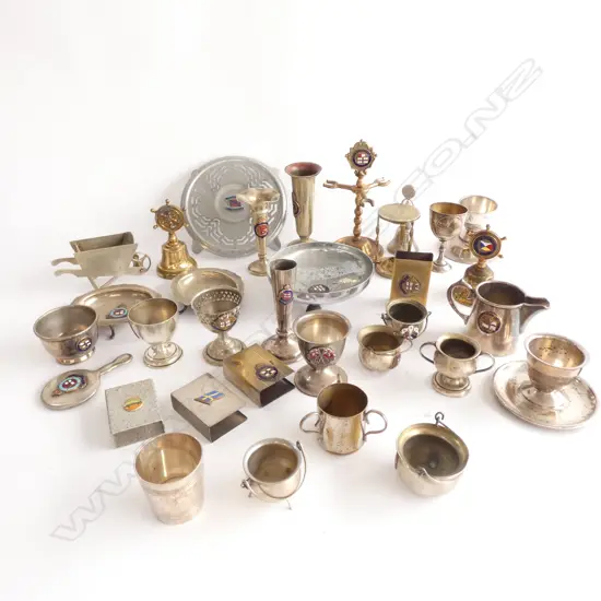GOOD BOX LOT ASST SILVER PLATE SHIPPING ITEMS INC. MATCHBOX HOLDERS / BELLS / EGG CUPS ETC,