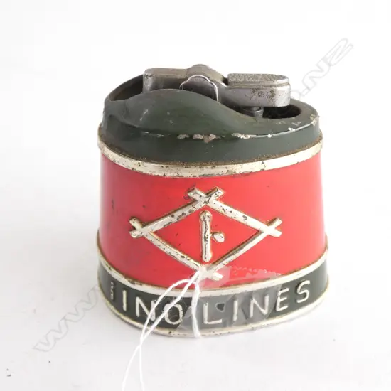 OLD DIE CAST IINO LINES TOYO MENKA TABLE CIGARETTE LIGHTER H.60MM