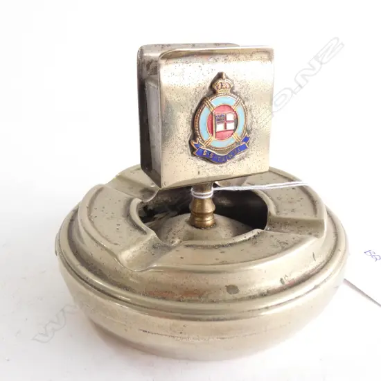 SS TAINUI ASHTRAY &amp; MATCHBOX HOLDER  D. 100MM