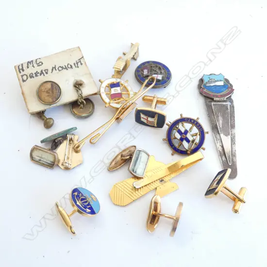 BAG ASST. SHIPS TIE PINS / CUFF LINKS / EARRINGS &amp; PINS