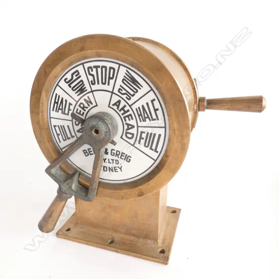 OLD SHIPS BEGG & GREIG BRASS TELEGRAPH  DIA, 165MM