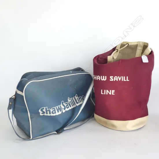 SHAW SAVILL LINE OVERNIGHT BAG & CANVAS DUFFLE BAG
