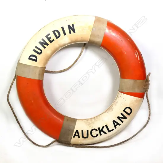 SHIPS VINTAGE LIFEBUOY 'DUNEDIN', DIA. 760MM