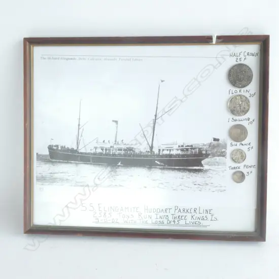 5 ELINGAMITE WRECK COINS HALF CROWN TO THREE PENCE