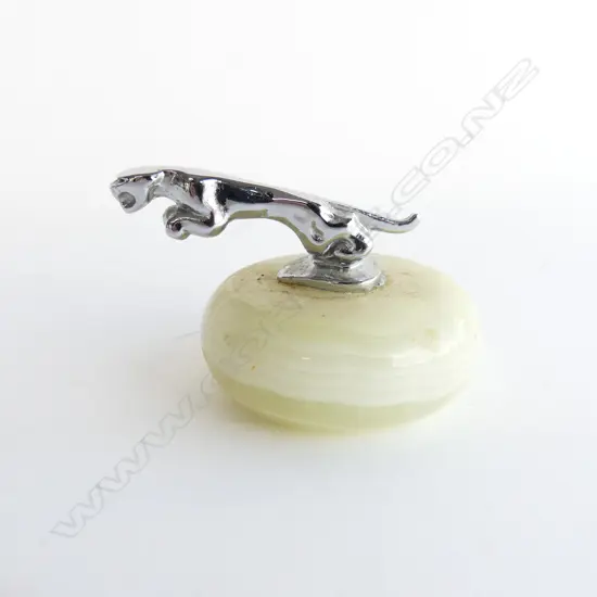 Jaguar small version chrome paperweight,