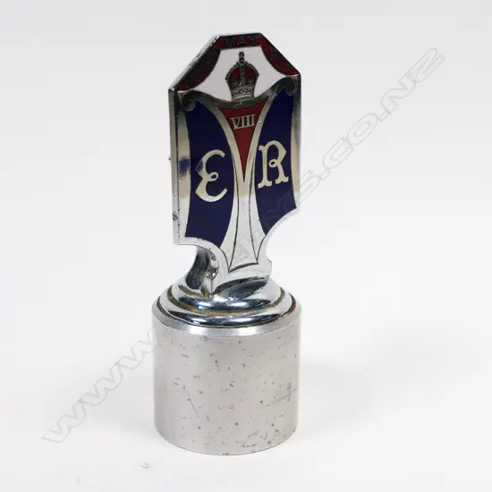 Rare Edward VIII Smith's chrome & enamel car mascot,