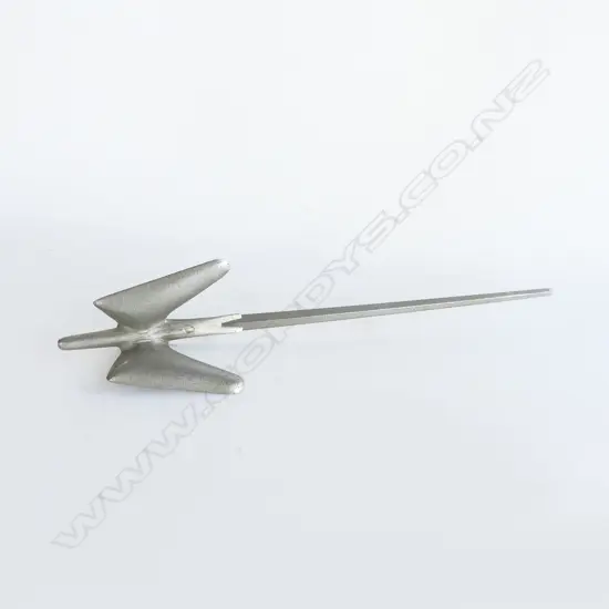 Roots ? Chromed swallow (bird)-in-flight car bonnet ornament,