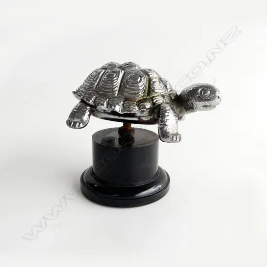 Chromed tortoise car mascot,