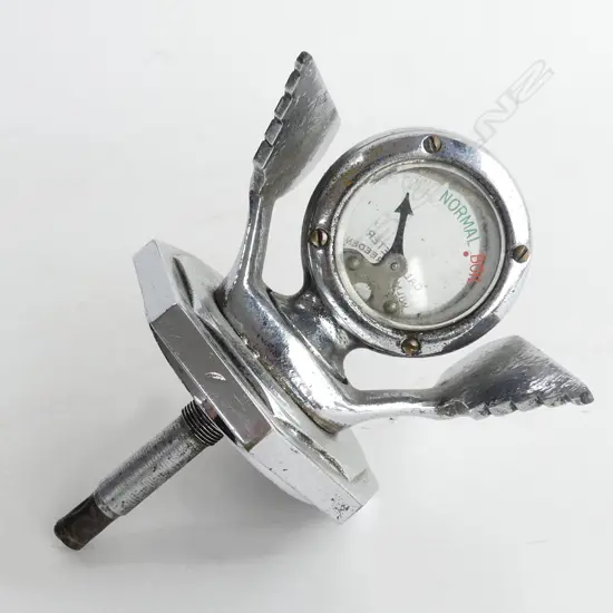 Wolseley chrome winged calorimeter radiator temperature gauge car mascot,
