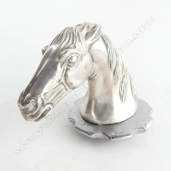 Well modelled horse head chromed car mascot,