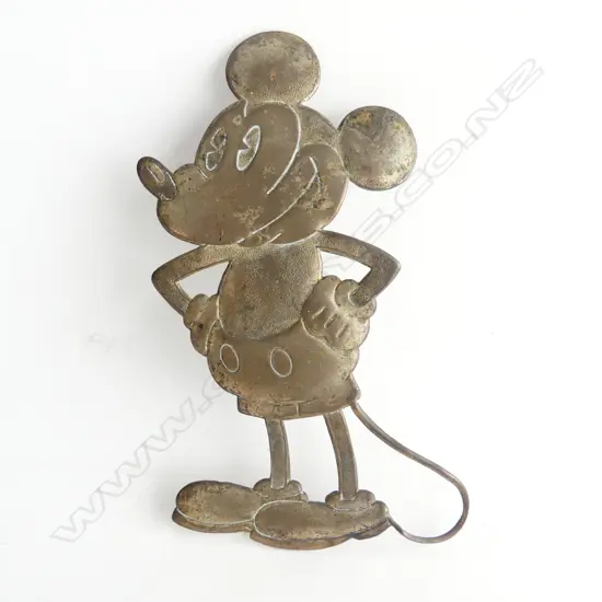Rare early type copper/bronze Mickey Mouse American car mascot,