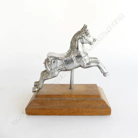 Desmo chromed Merry-go-Round horse car mascot,