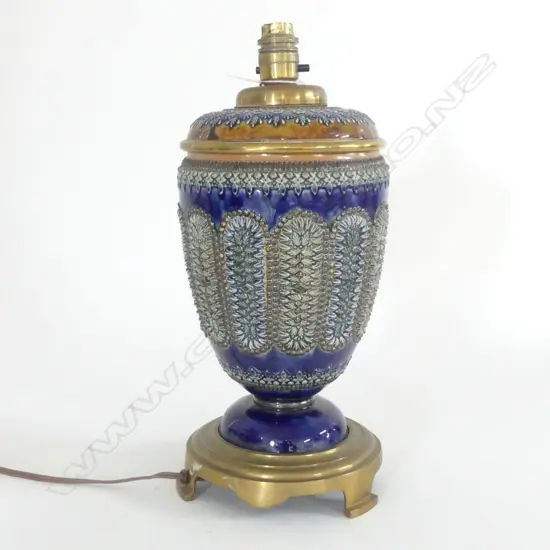 DOULTON LAMBETH ART POTTERY LAMP BASE LAMP BASE (RESTORATION TO BASE) H.370mm