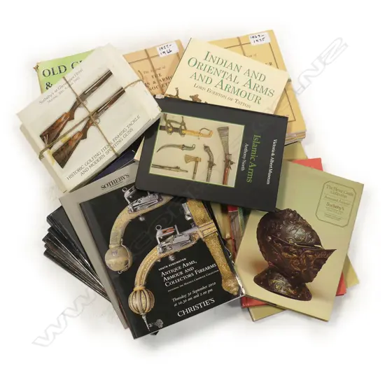 Box of various militaria catalogues and books,