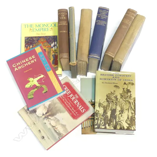 Box of books on military subjects,