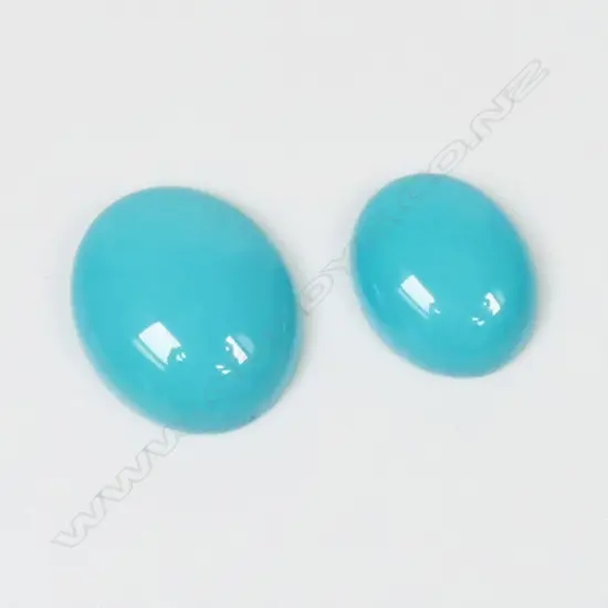 2 TURQUOISE, POLYMER TREATED, 6.49cts