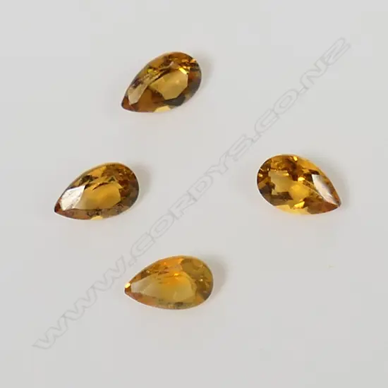 4 CITRINES, 0.76ct. RATING 4-5