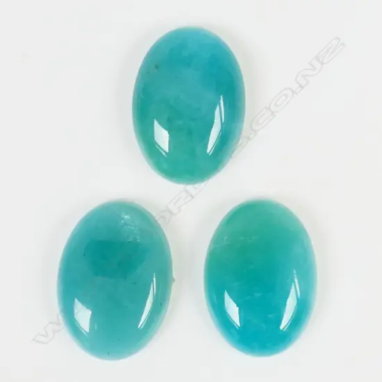3 AMAZONITES, 25.54ct,