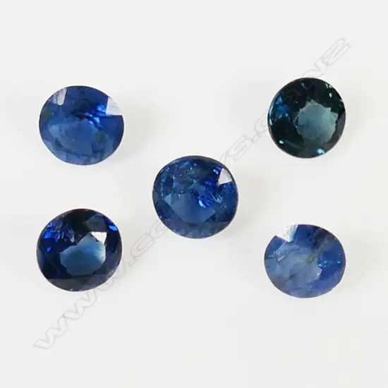 5 SAPPHIRES, 0.93ct, RATING 3-4